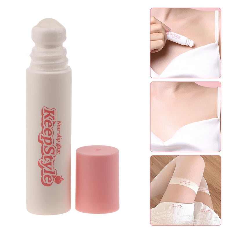 10G Anti-Slip Glue Roll on Skin Adhesive for Clothing Dress Body Skin Anti-Exposure Bra Non-Slip Fixed