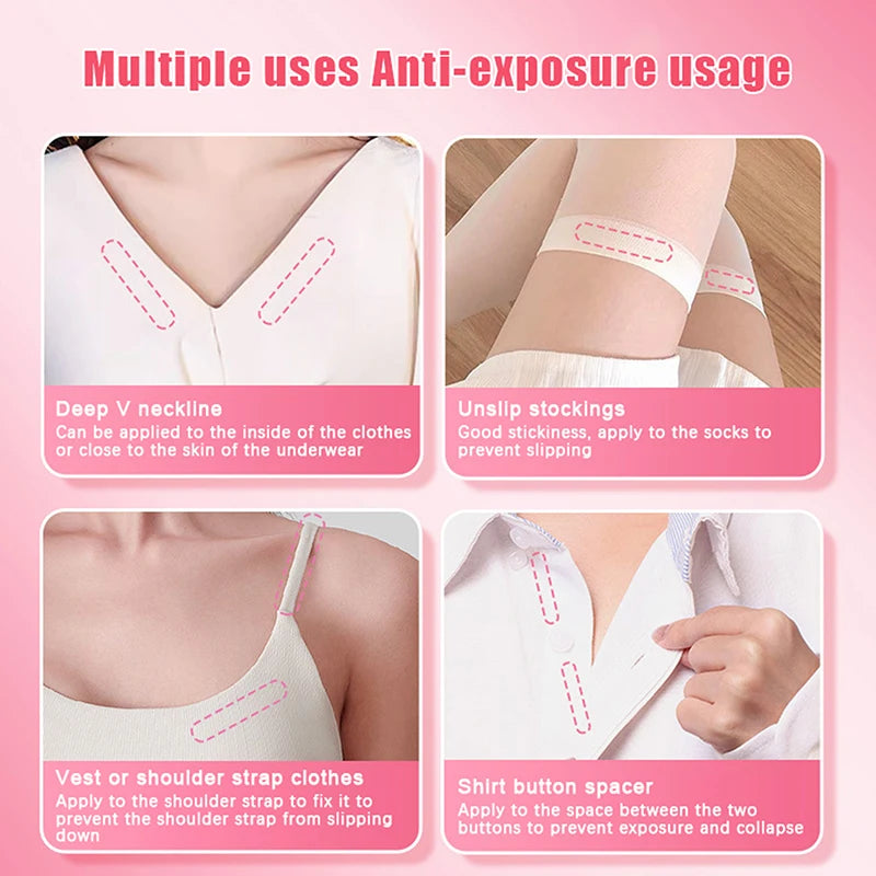 10G Anti-Slip Glue Roll on Skin Adhesive for Clothing Dress Body Skin Anti-Exposure Bra Non-Slip Fixed