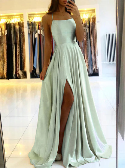 Elegant Women Maxi Beach Satin Dress