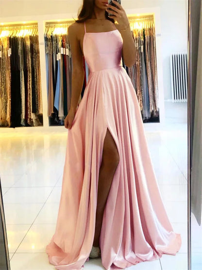 Elegant Women Maxi Beach Satin Dress