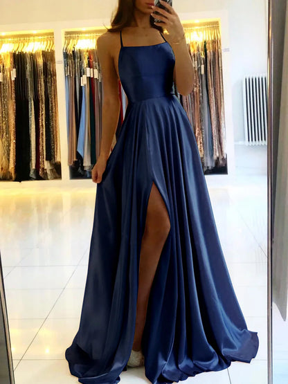 Elegant Women Maxi Beach Satin Dress